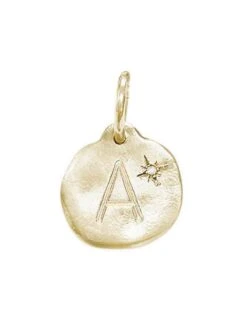 La-Soula Diamond Letter Gold Pendant GOLD