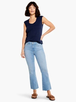 Paige - Collette Crop Flare W/ Raw Hem LIGHT WASH -Apparel Sale Shop 7639F724003LWSPRODUCT 01