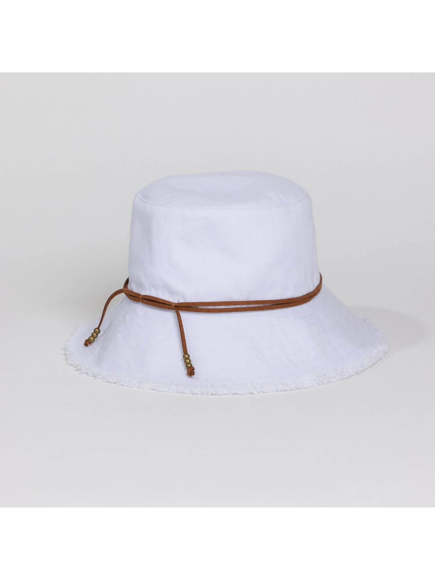 HAT ATTACK FRINGED BUCKET HAT WHITE 3 HAT ATTACK FRINGED BUCKET HAT WHITE