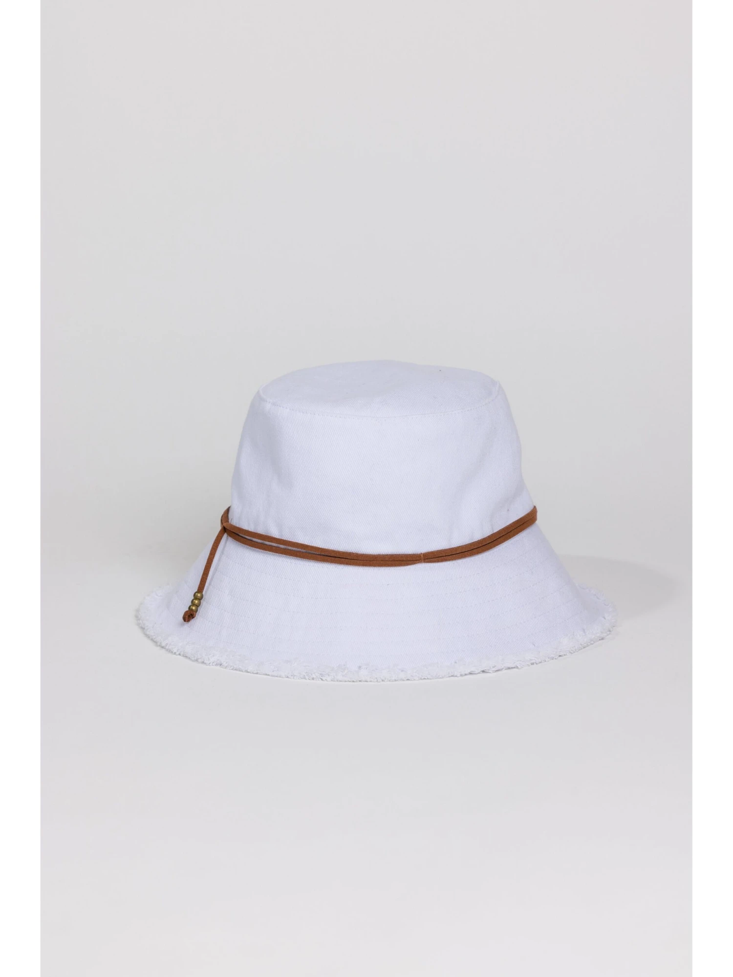 HAT ATTACK FRINGED BUCKET HAT WHITE 4 HAT ATTACK FRINGED BUCKET HAT WHITE - Image 2