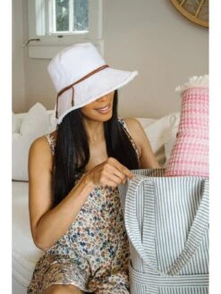 HAT ATTACK FRINGED BUCKET HAT WHITE 10 HAT ATTACK FRINGED BUCKET HAT WHITE -Apparel Sale Shop 86E4F3FCDBC4WHTPRODUCT 04