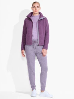 All Year Quilted Jacket PLUM -Apparel Sale Shop ACTF231060PLMPRODUCT 01