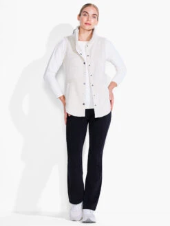 Fleece Knit Vest ALABASTER -Apparel Sale Shop ACTF238090ALBPRODUCT 01