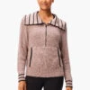 Stripe Detail Zip Front Sweater NEUTRAL MULTI -Apparel Sale Shop ACTW238178NUMPRODUCT 01