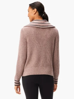 Stripe Detail Zip Front Sweater NEUTRAL MULTI -Apparel Sale Shop ACTW238178NUMPRODUCT 03