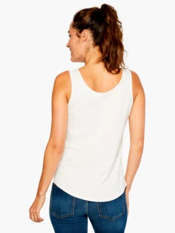 Shirt Tail Perfect Tank PAPER WHITE -Apparel Sale Shop ALL1030PWHPRODUCT 03