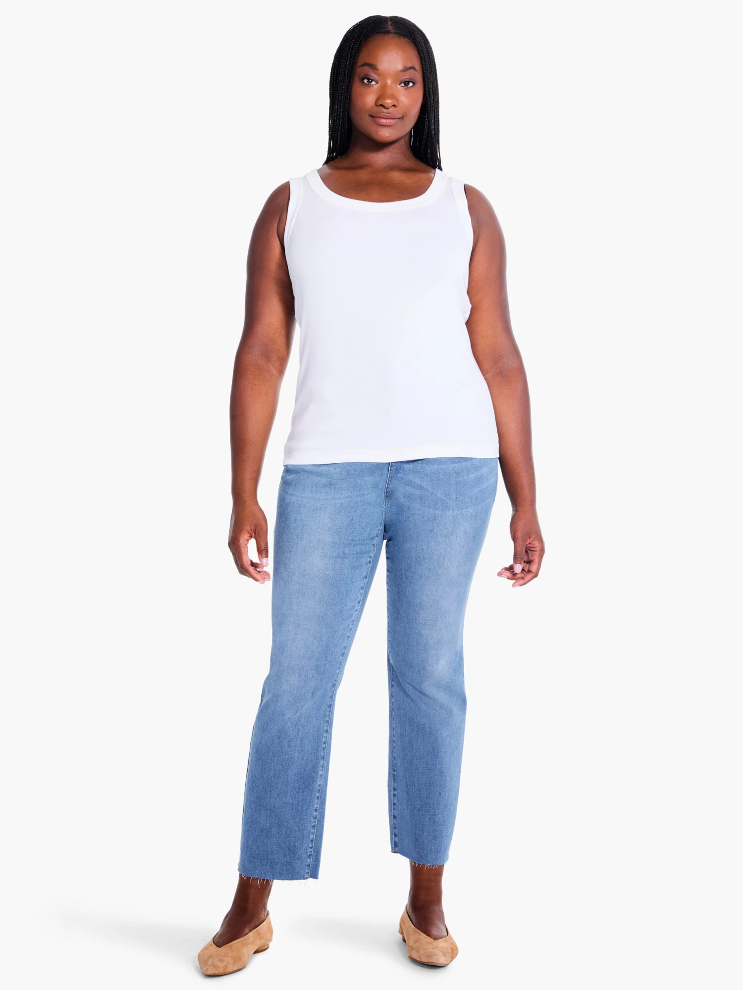 Perfect Knit Rib Scoop Tank PAPER WHITE 5 Perfect Knit Rib Scoop Tank PAPER WHITE - Image 3