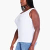 Perfect Knit Rib Scoop Tank PAPER WHITE -Apparel Sale Shop ALL1051WPWHPRODUCT 02