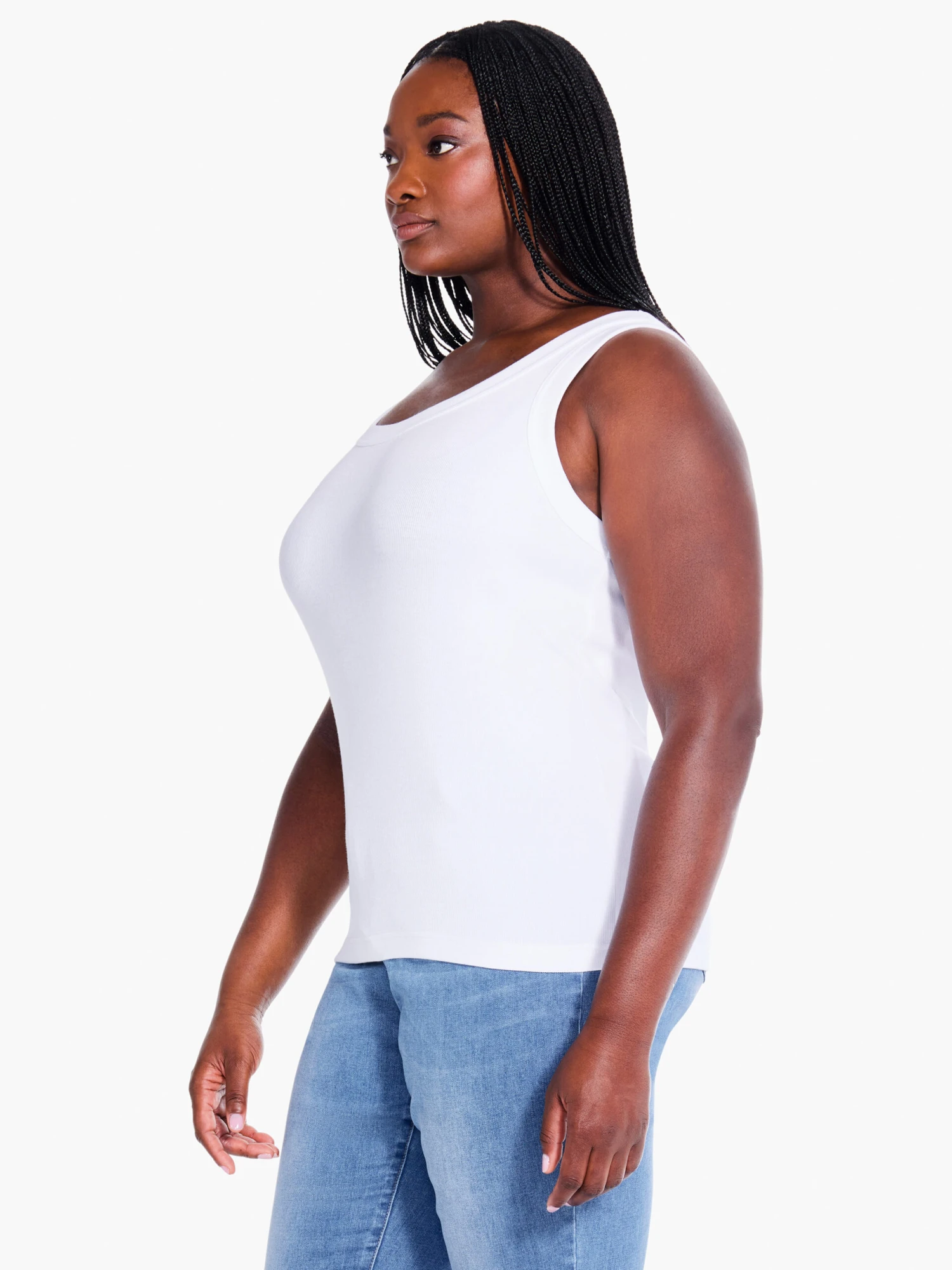 Perfect Knit Rib Scoop Tank PAPER WHITE 3 Perfect Knit Rib Scoop Tank PAPER WHITE