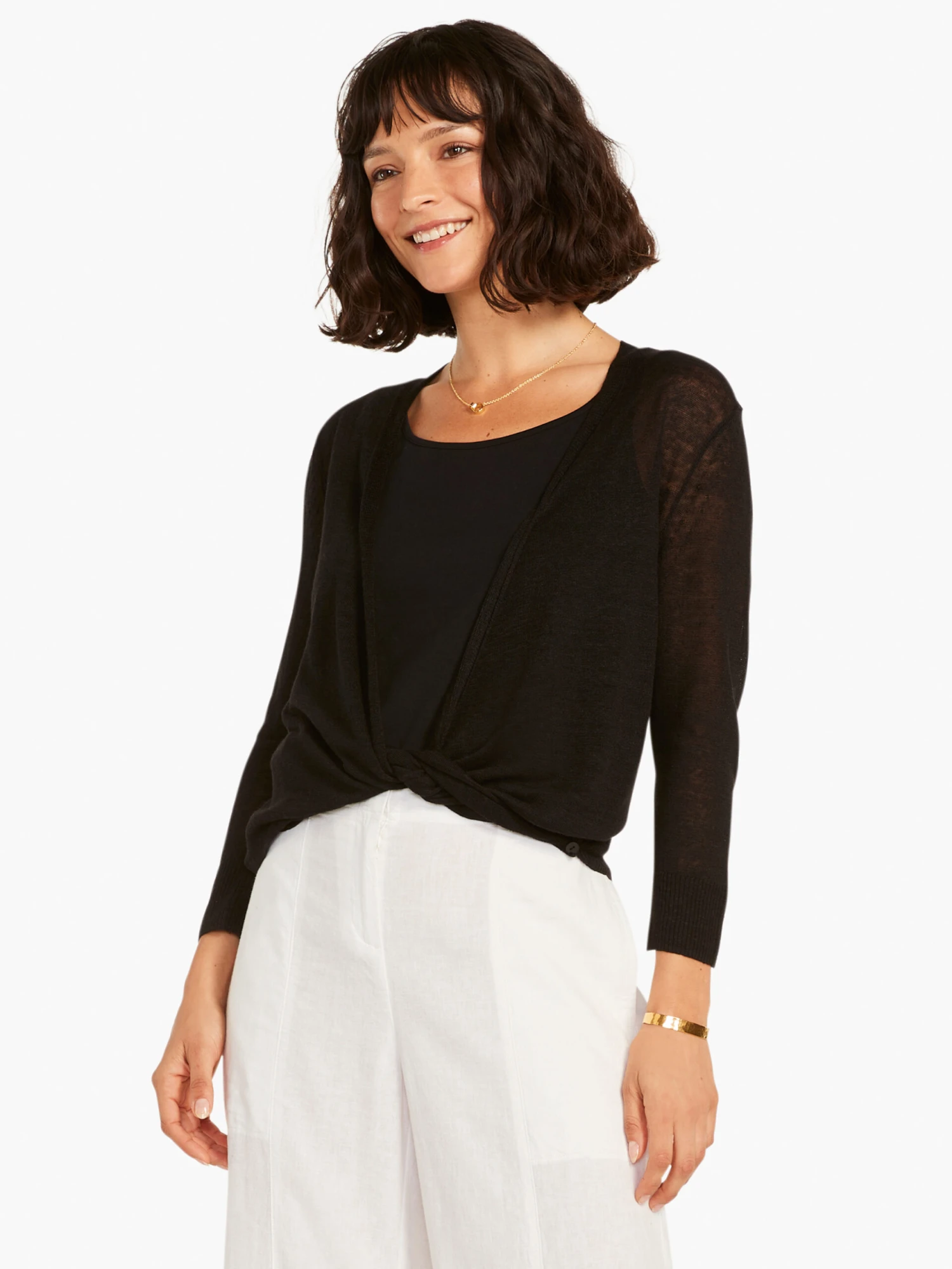 Lightweight 4-Way Cardigan BLACK ONYX 4 Lightweight 4-Way Cardigan BLACK ONYX - Image 2