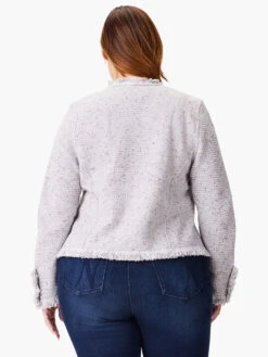 Fringe Mix Knit Jacket SUGAR COOKIE -Apparel Sale Shop ALL1133WSRCPRODUCT 03