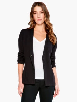 Sleek Knit Jacket BLACK ONYX -Apparel Sale Shop ALL1166BLACK20ONYXPRODUCT 01