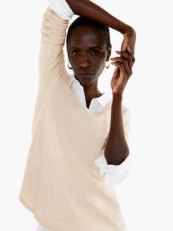 Vital V Neck Sweater PUTTY