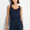 Lace Cami Tank DARK INDIGO -Apparel Sale Shop ALL1652DIDPRODUCT 01