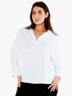 Flowing Ease Blouse PAPER WHITE