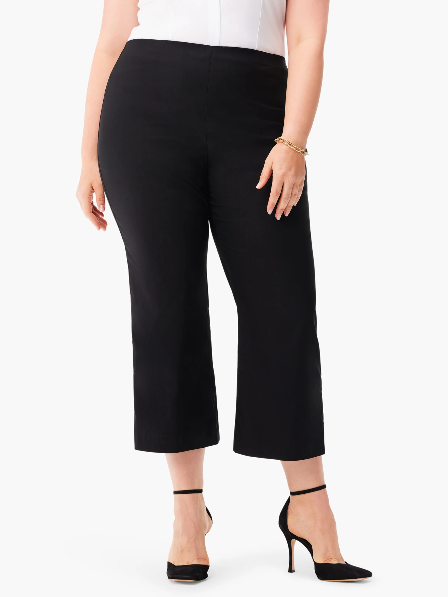 Polished Wonderstretch Wide-Leg Crop BLACK ONYX 3 Polished Wonderstretch Wide-Leg Crop BLACK ONYX