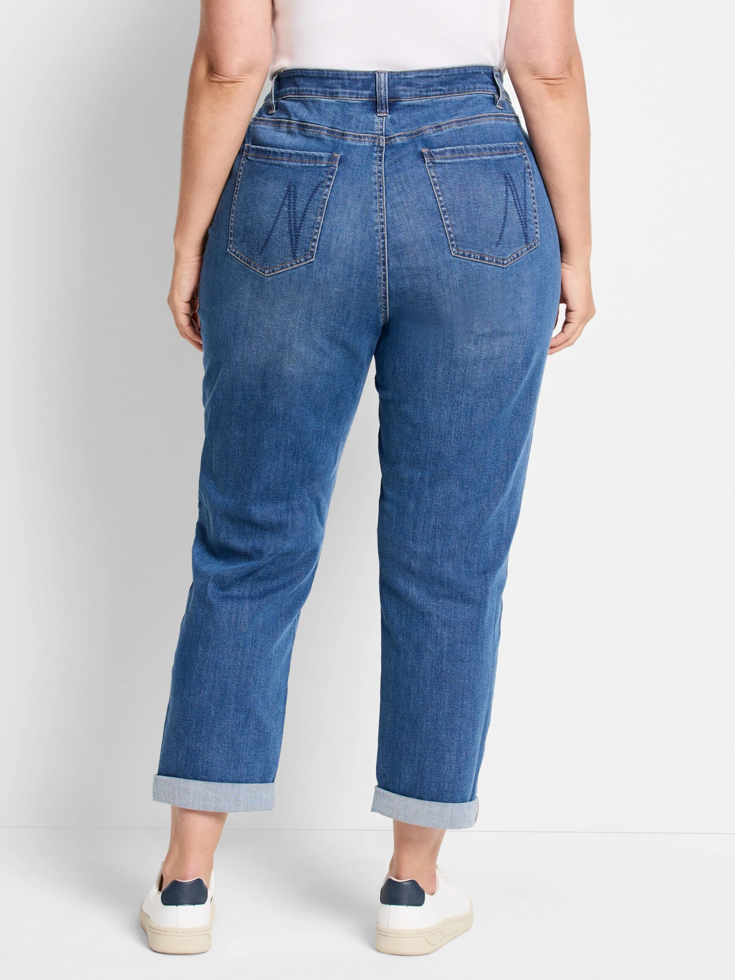 NZ Denim 29" Mid Rise Girlfriend Jeans ATLANTIC 5 NZ Denim 29" Mid Rise Girlfriend Jeans ATLANTIC - Image 4