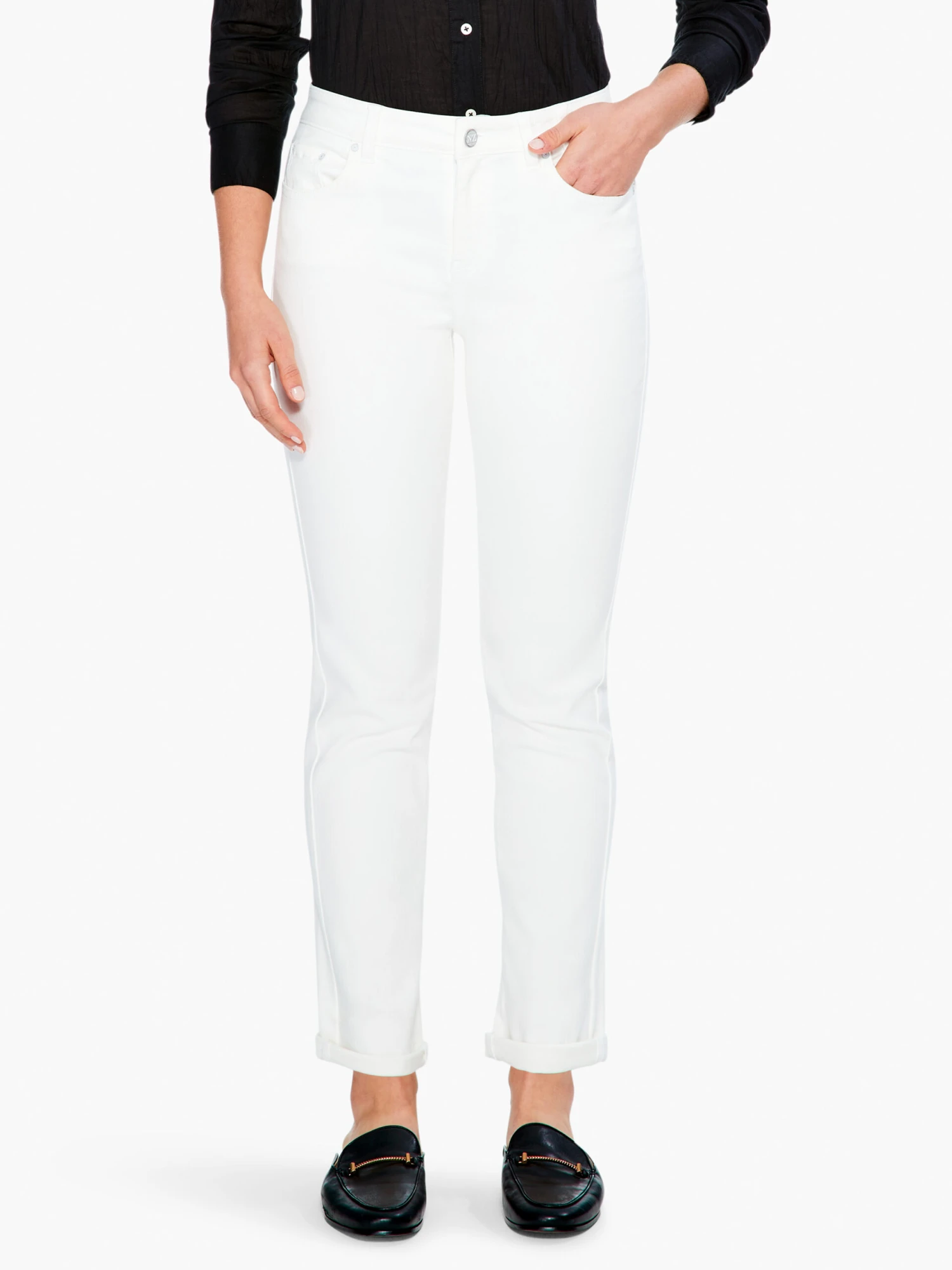 NZ Denim 29" Mid Rise Girlfriend Jeans PAPER WHITE 3 NZ Denim 29" Mid Rise Girlfriend Jeans PAPER WHITE