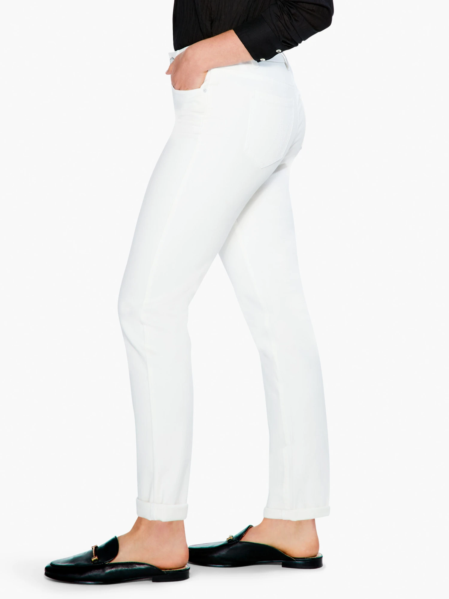 NZ Denim 29" Mid Rise Girlfriend Jeans PAPER WHITE 5 NZ Denim 29" Mid Rise Girlfriend Jeans PAPER WHITE - Image 3