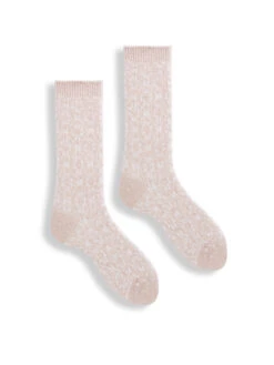 Lisa B - Aster Flower Crew Sock WHITE MULTI