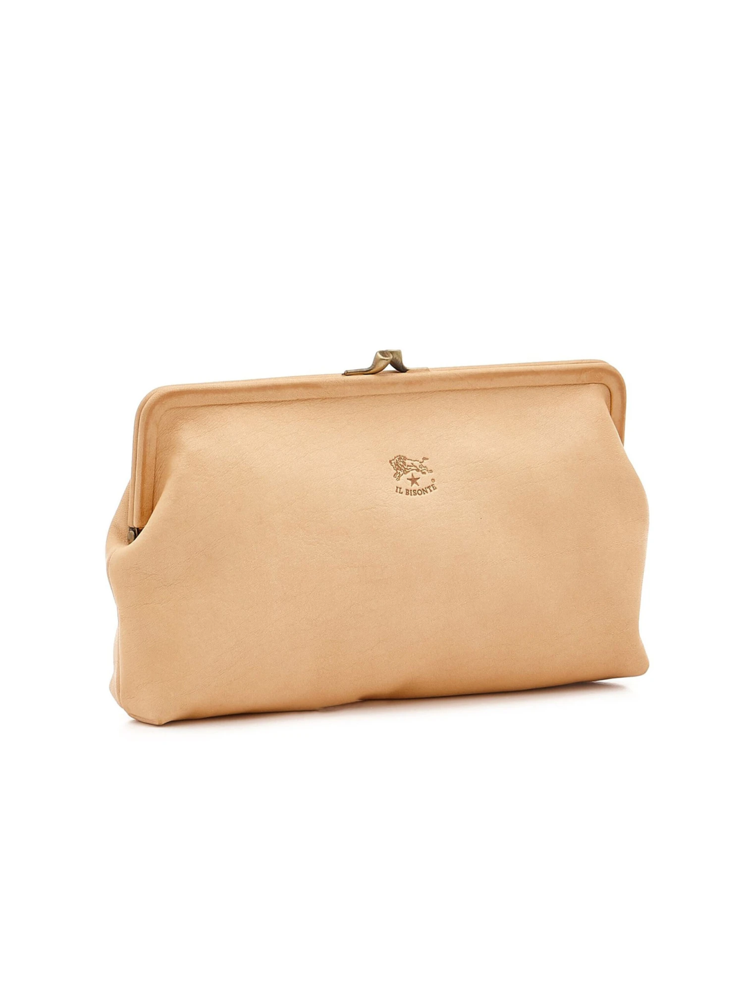 Il Bisonte - Small Snap Close Clutch NATURAL 4 Il Bisonte - Small Snap Close Clutch NATURAL - Image 2
