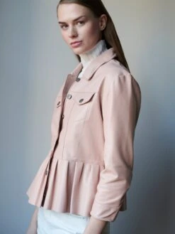 JKT Brie Burnished Leather With Peplum Hem -Apparel Sale Shop C982F7487D32PTLPRODUCT 08