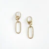 Paula Rosen - Paper Clip Overlay Earrings GOLD 2 Paula Rosen - Paper Clip Overlay Earrings GOLD -Apparel Sale Shop DRP earring