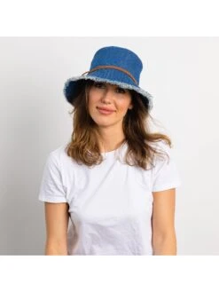 HAT ATTACK FRINGED BUCKET HAT -Apparel Sale Shop E030846ECEEEBLUPRODUCT 02