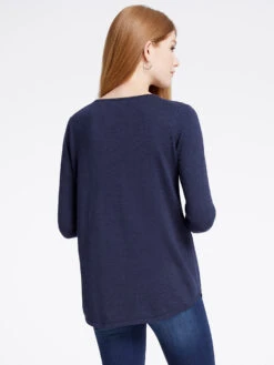 Vital V Neck Sweater DARK INDIGO -Apparel Sale Shop F191189DIDPRODUCT 03