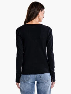 Perfect Rib Knit Cuffed Top -Apparel Sale Shop F231007BLXPRODUCT 03