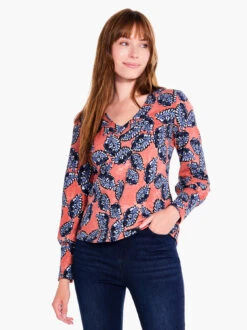 Amber Blues Top BLUE MULTI