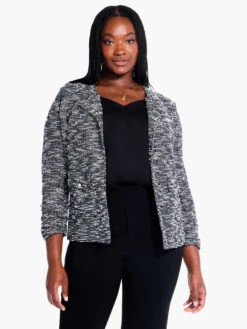 Starry Sky Knit Jacket BLACK MULTI