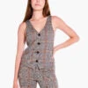 Sketched Plaid Knit Vest NEUTRAL MULTI -Apparel Sale Shop F231033NUMPRODUCT 01