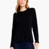 Lace Knit Tee BLACK ONYX -Apparel Sale Shop F231034BLXPRODUCT 01 1
