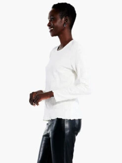 Lace Knit Tee CREAM -Apparel Sale Shop F231034CRMPRODUCT 02