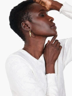 Lace Knit Tee CREAM -Apparel Sale Shop F231034CRMPRODUCT 05