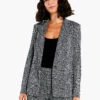 Etched Tweed Knit Blazer BLACK MULTI -Apparel Sale Shop F231038BLMPRODUCT 01