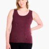 Perfect Knit Rib Scoop Tank REDWOOD 2 Perfect Knit Rib Scoop Tank REDWOOD -Apparel Sale Shop F231051WRDWPRODUCT 01