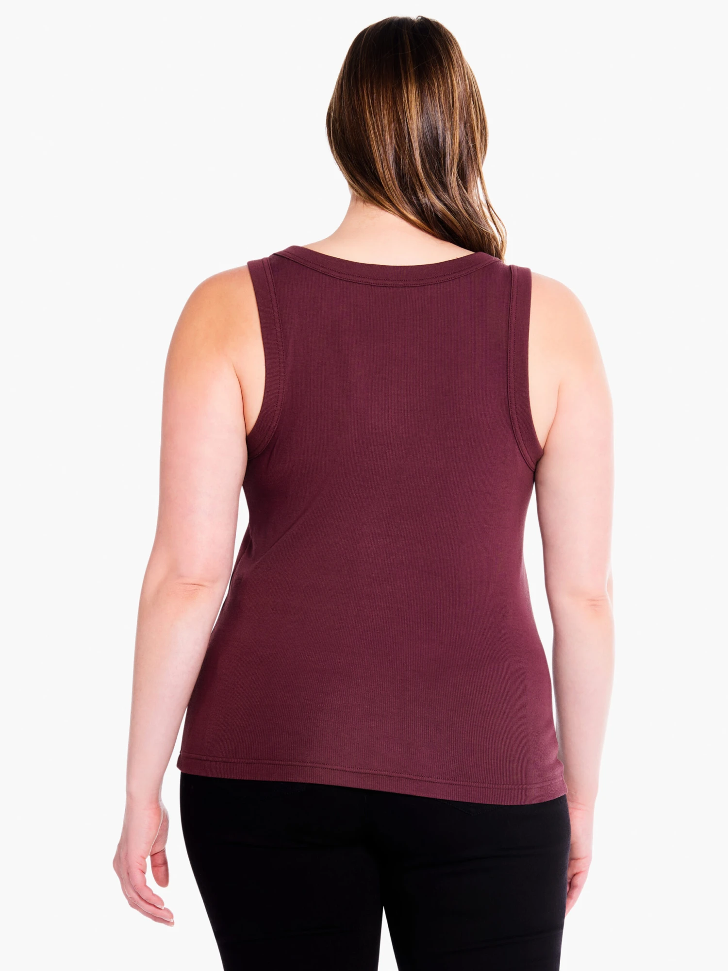 Perfect Knit Rib Scoop Tank REDWOOD 5 Perfect Knit Rib Scoop Tank REDWOOD - Image 3