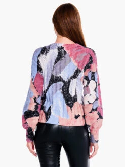Autumn Bloom Sweater PINK MULTI -Apparel Sale Shop F231104PKMPRODUCT 03