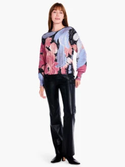 Autumn Bloom Sweater PINK MULTI -Apparel Sale Shop F231104PKMPRODUCT 04