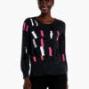 Falling Frost Sweater PINK MULTI -Apparel Sale Shop F231105PKMPRODUCT 01