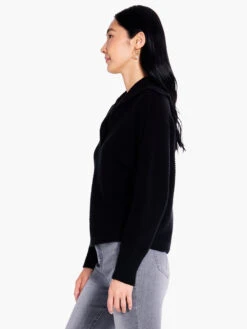 Drape Collar Shaker Sweater -Apparel Sale Shop F231111BLXPRODUCT 02
