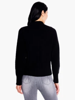 Drape Collar Shaker Sweater -Apparel Sale Shop F231111BLXPRODUCT 03