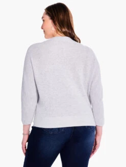 Shaker Knit Mock Sweater REFLECTION -Apparel Sale Shop F231116WRFLPRODUCT 03
