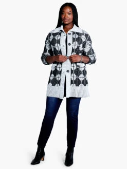 Soft Dot Cardigan BLACK MULTI -Apparel Sale Shop F231119WBLMPRODUCT 04