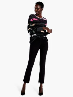 Shaded Stripes Sweater PINK MULTI -Apparel Sale Shop F231123PKMPRODUCT 04