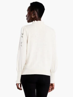 Pointelle Pip Sweater SANDSHELL -Apparel Sale Shop F231132SSHPRODUCT 03