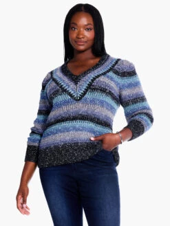 Sapphire Stripes Sweater BLUE MULTI