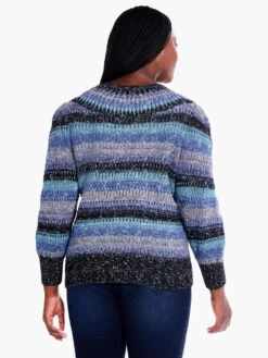 Sapphire Stripes Sweater BLUE MULTI -Apparel Sale Shop F231145WBLTPRODUCT 03